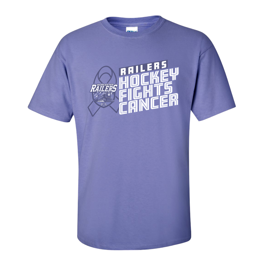 Hockey Fights Cancer Violet T-Shirt
