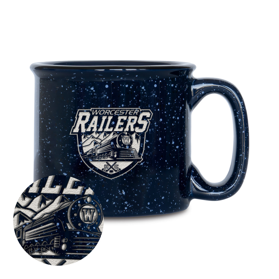 12 OZ Laser Engraved Navy Campfire Mug