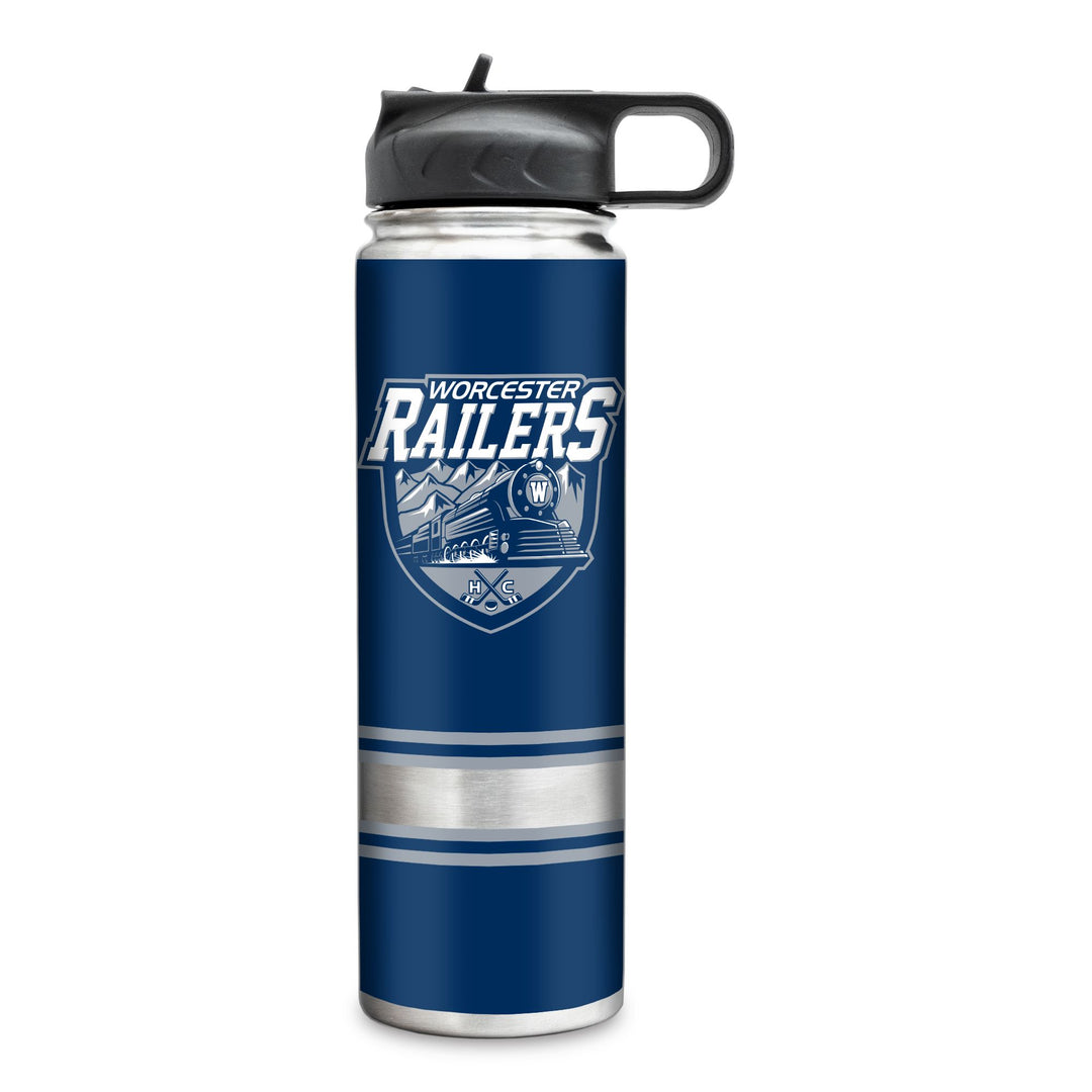 22 OZ Stainless Steel Water Bottle with Lid and Straw